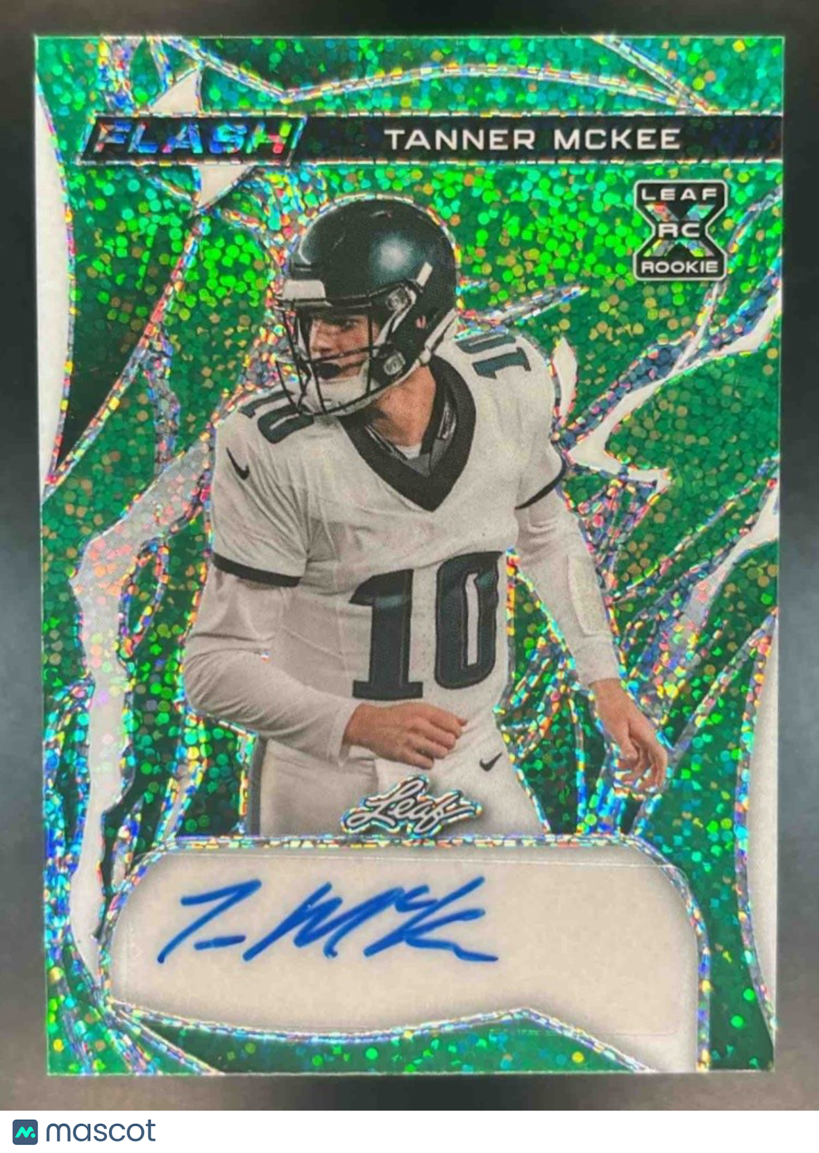 2023 Leaf Eclectic Tanner McKee Flash Auto /5 #FA-TM1 RC Philadelphia Eagles - Sports Cards