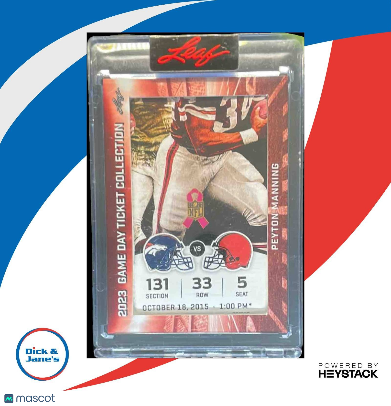 2023 Leaf Game Day Ticket Collection Peyton Manning #TC-20 - Sports Cards