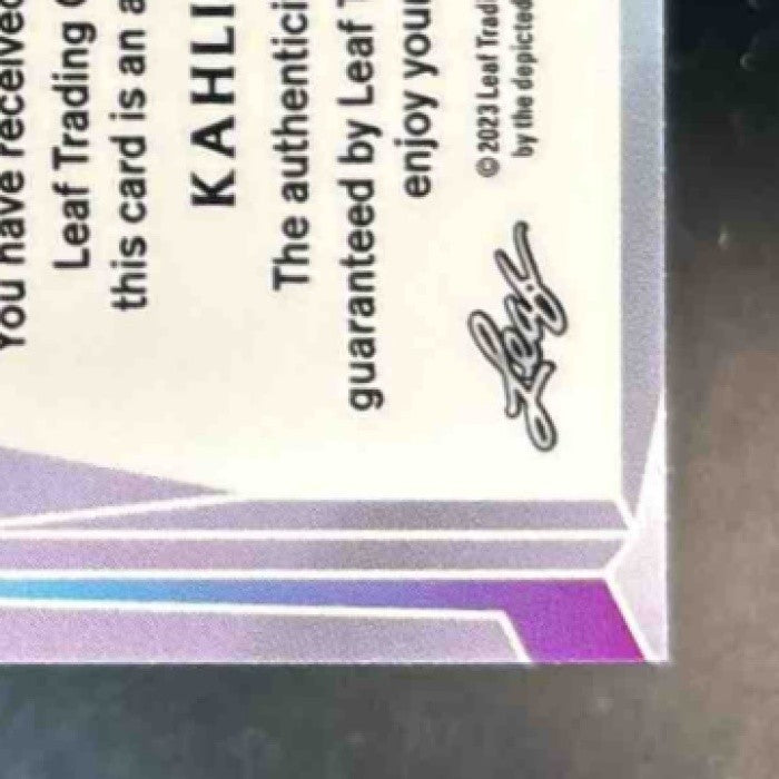 2023 Leaf Metal Kahlil Watson Diamond Wonders Auto 1/1 #DW-KW1 - Sports Cards