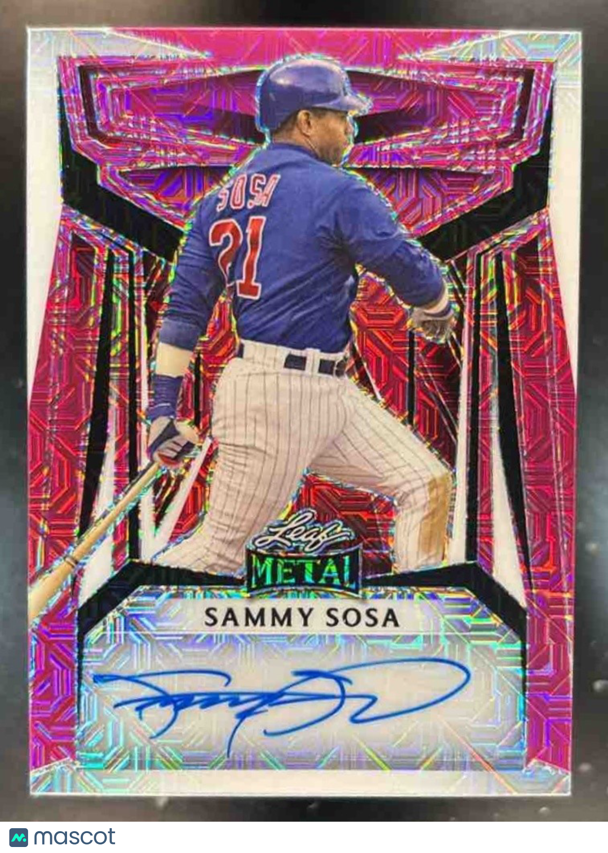2023 Leaf Metal Sammy Sosa Auto /4 #BA-SS2 - Sports Cards