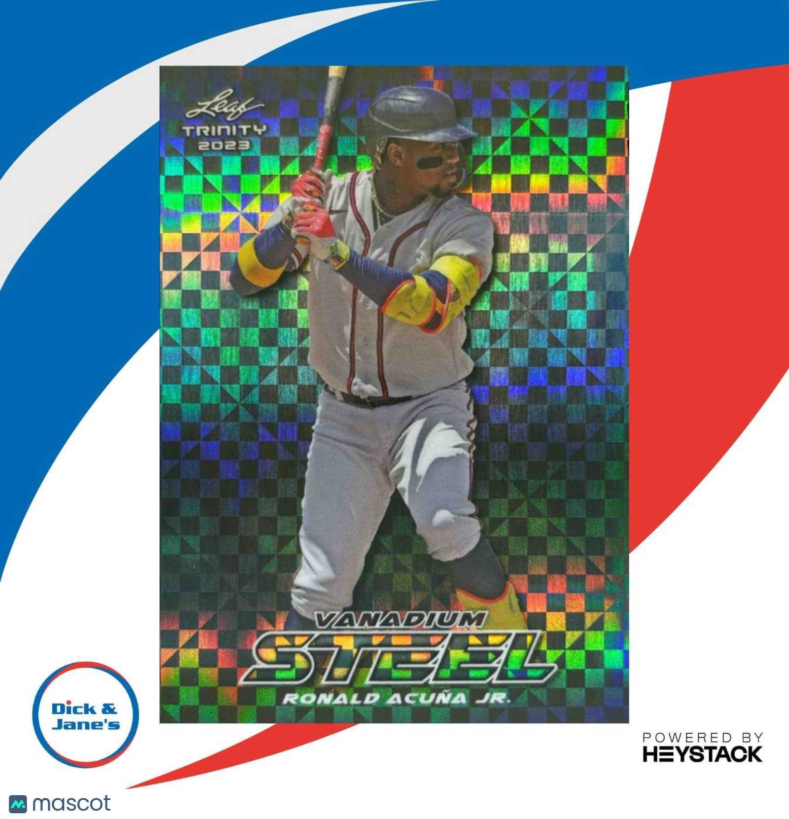 2023 Leaf Trinity Mega Box Ronald Acuna Jr. Steel Green #S-64 SER /4 Braves - Sports Cards