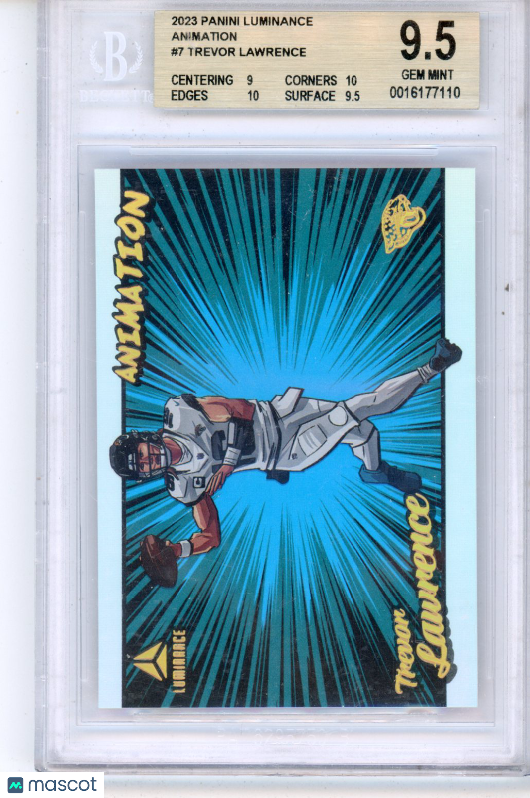 2023 Luminance Animation Trevor Lawrence BGS 9.5 GEM MINT Jacksonville Jaguars - Graded Sports Cards