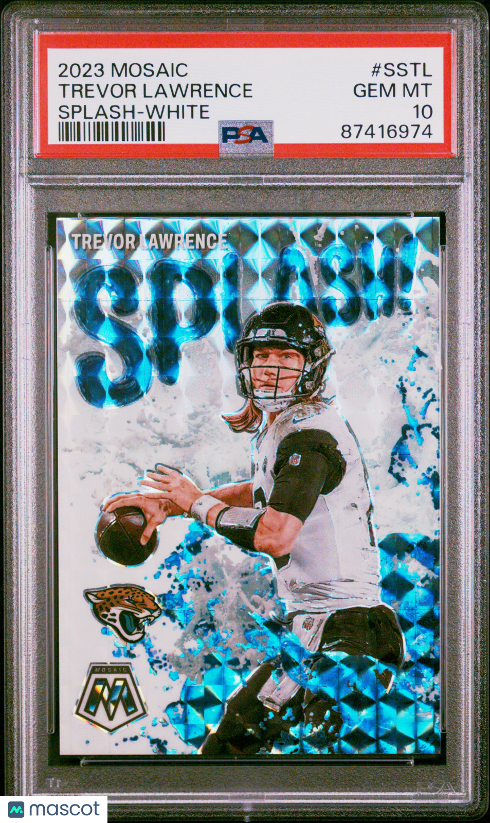 2023 Mosaic Splash Trevor Lawrence White 04/25 #SSTL PSA 10 Jacksonville Jaguars - Graded Sports Cards