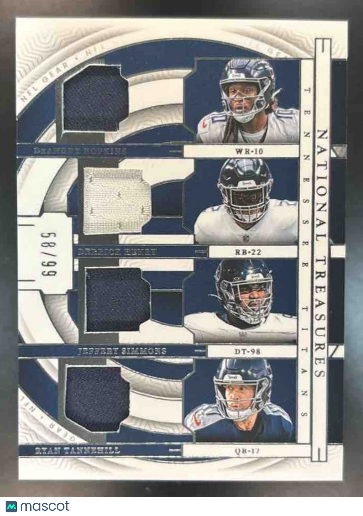2023 National Treasures Hopkins Derrick Henry Simmons Tannehill Quad Patch /99 - Sports Cards