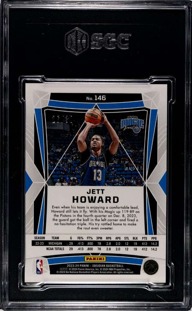 2023 Obsidian Jett Howard Electric Etch Blue Rookie /30 SGC 9.5 Orlando Magic - Graded Sports Cards