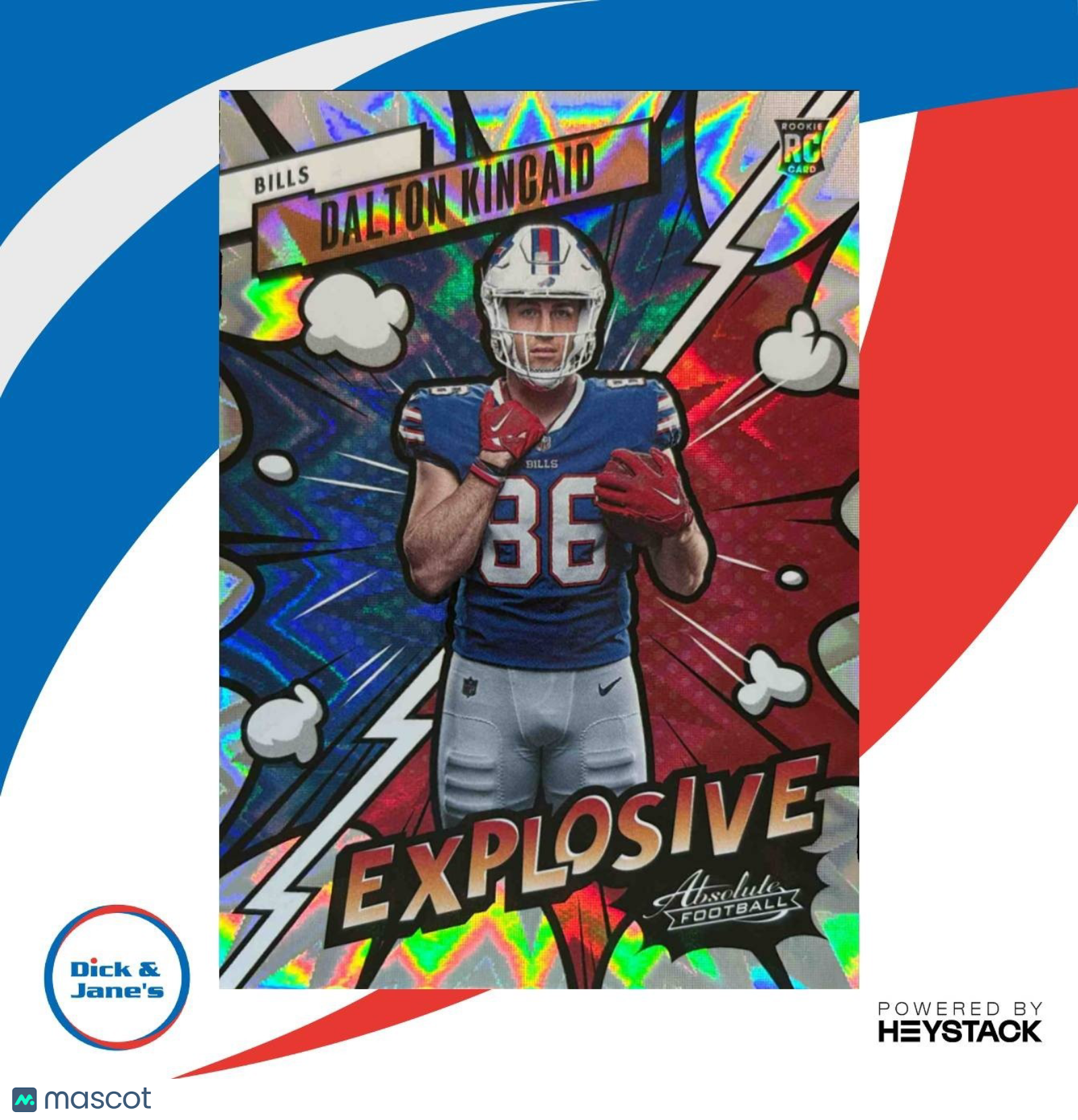 2023 Panini Absolute Dalton Kincaid Explosive #45 RC Buffalo Bills - Sports Cards