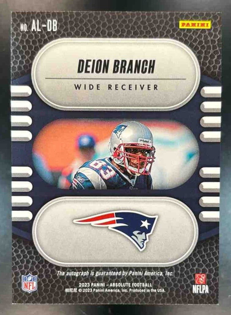 2023 Panini Absolute Deion Branch Legends Signatures /199 Auto Patriots - Sports Cards