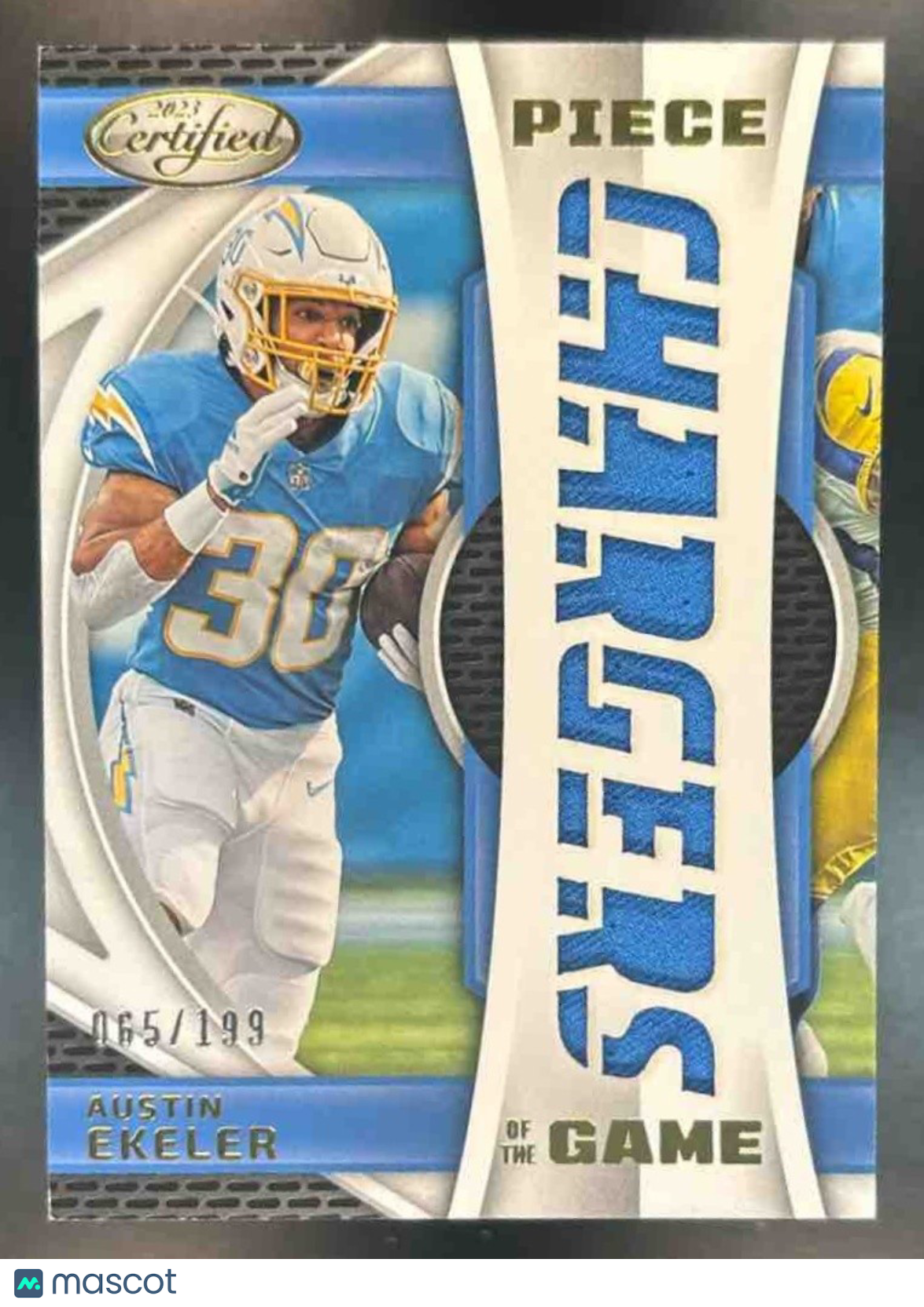 2023 Panini Certified Austin Ekeler Piece of the Game Patch /199 MEM sChargers - Sports Cards