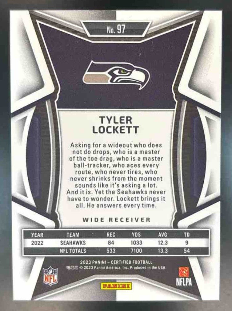 2023 Panini Certified Tyler Lockett Orange Mirror /149 #97 Seattle Seahawks - Sports Cards