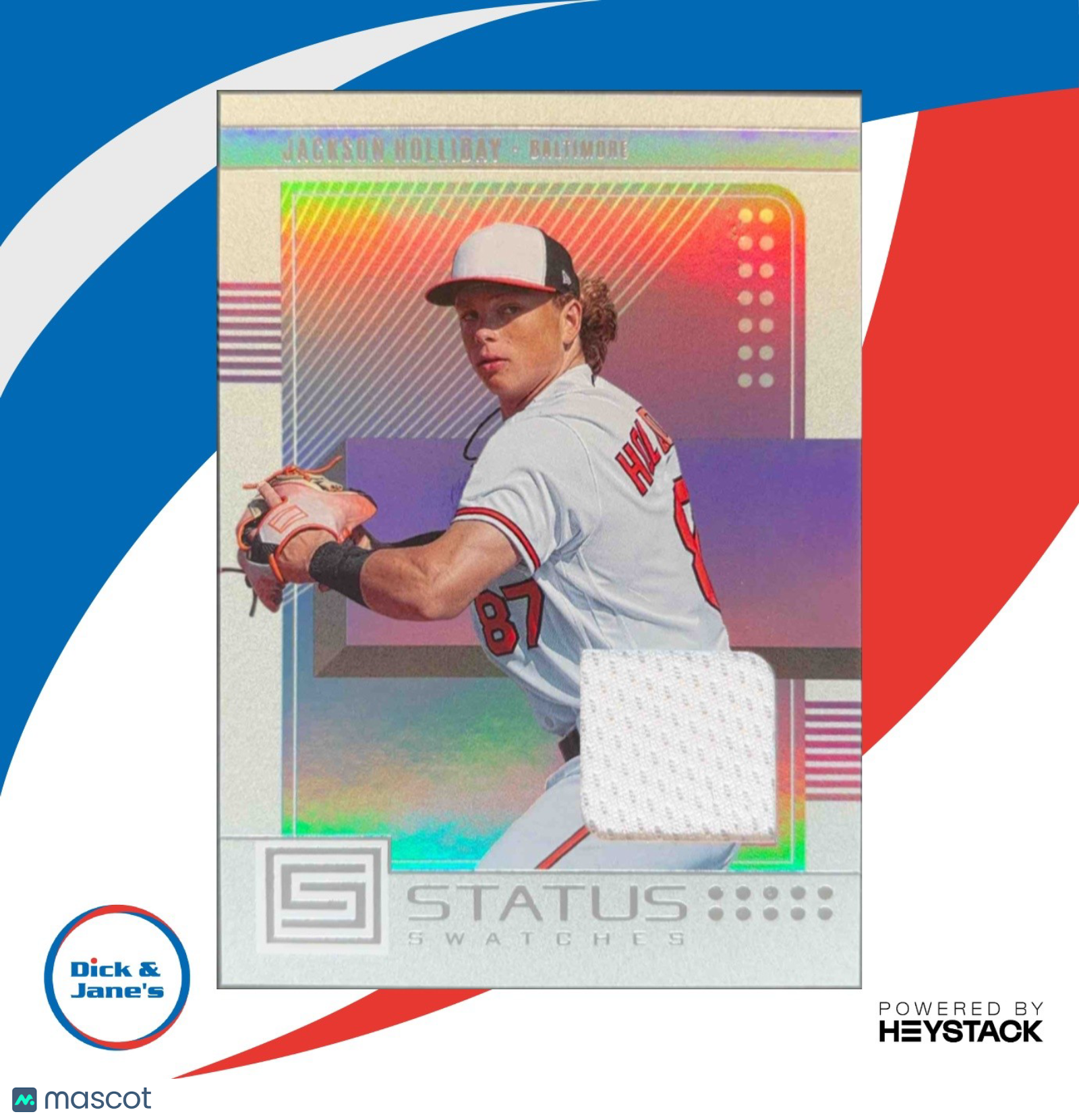 2023 Panini Chronicles Jackson Holliday Status Swatches MEM Baltimore Orioles - Sports Cards