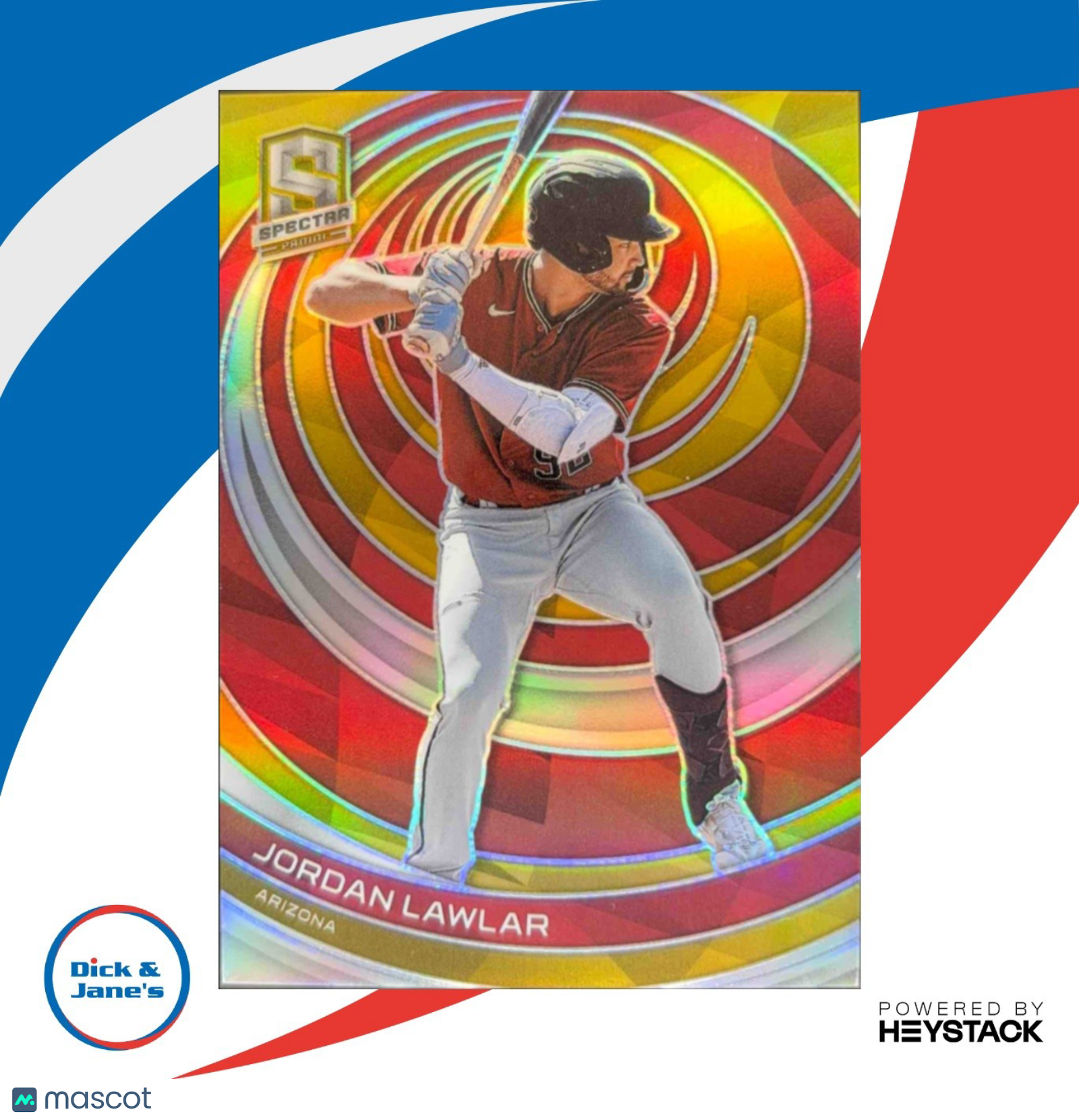 2023 Panini Chronicles Jordan Lawlar Spectra Gold 10/10 #27 Arizona Diamondbacks - Sports Cards