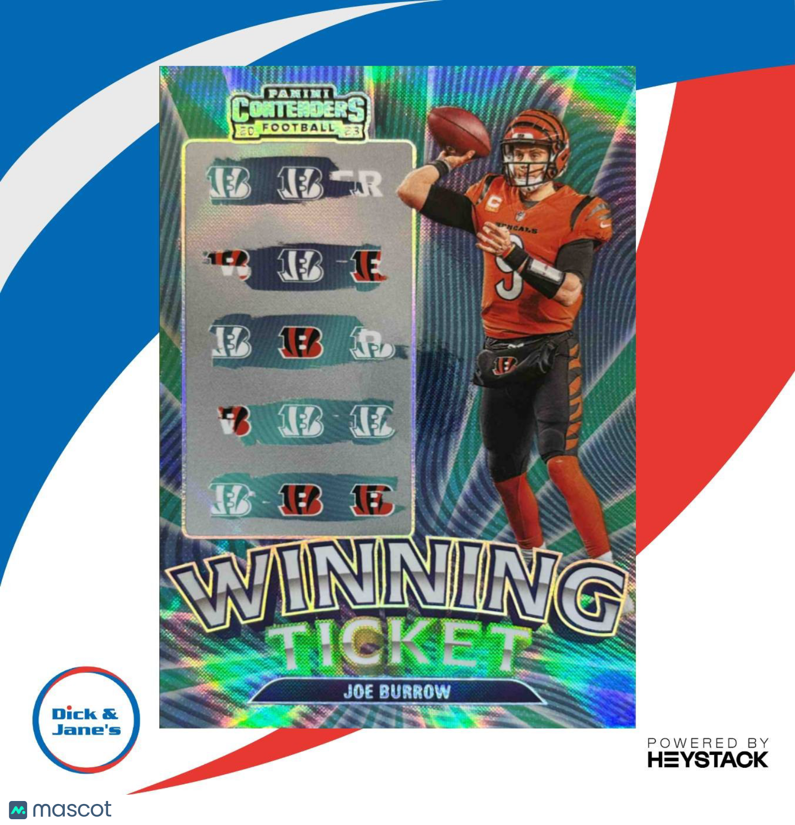 2023 Panini Contenders Joe Burrow Winning Ticket #9 Cincinnati Bengals - Sports Cards