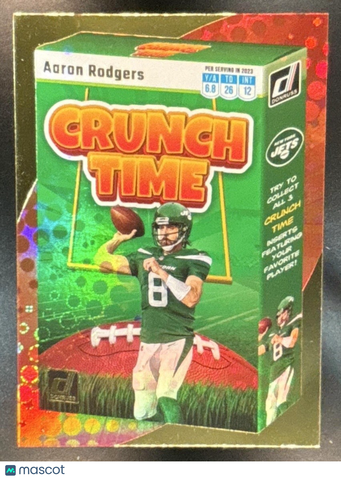 2023 Panini Donruss Aaron Rodgers Crunch Time Galactic #CT-7 New York Jets - Sports Cards