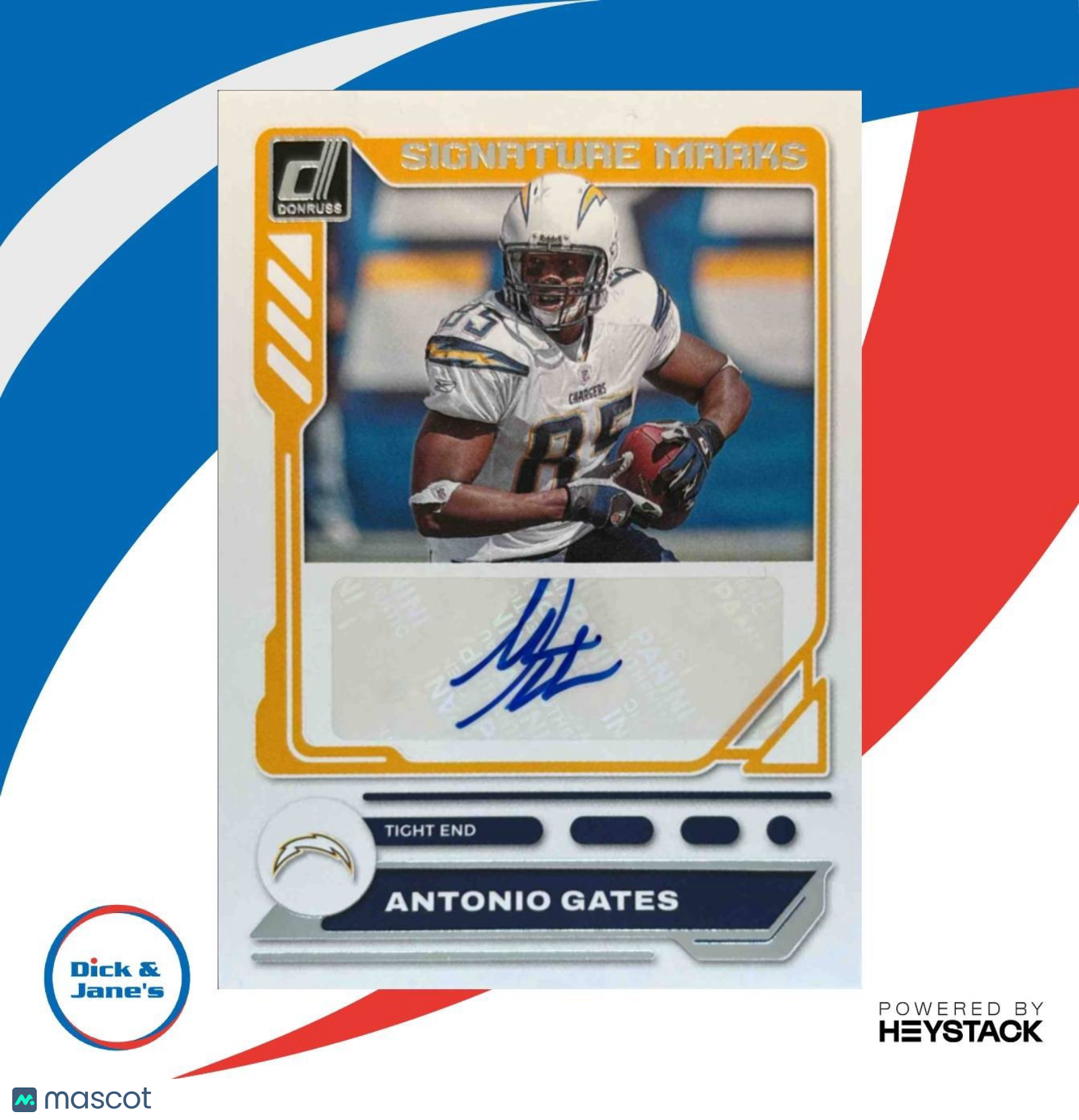 2023 Panini Donruss Antonio Gates Signature Marks #SM-AG Auto San Diego Chargers - Sports Cards