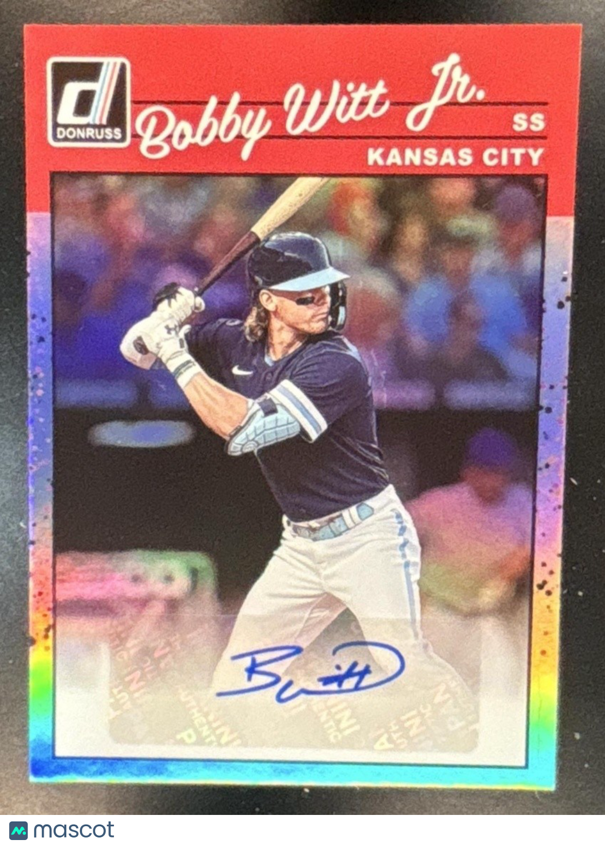 2023 Panini Donruss Bobby Witt Jr. Retro 1990 Signatures Holo Auto Royals - Sports Cards