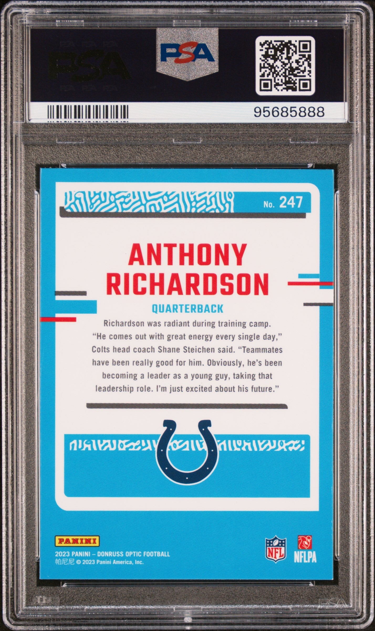 2023 Panini Donruss Optic Anthony Richardson #247 PSA 9 - Graded Sports Cards