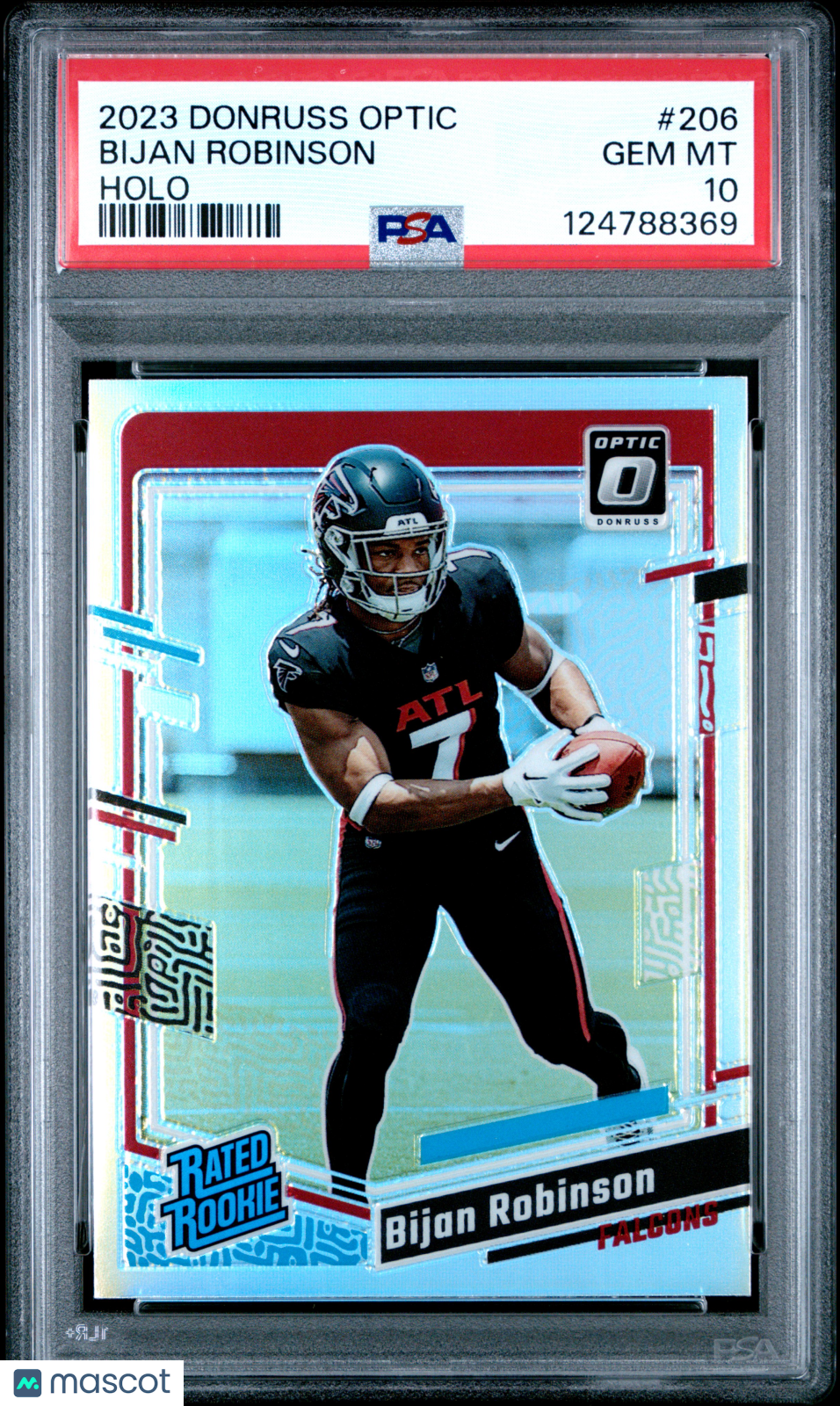 2023 Panini Donruss Optic Bijan Robinson Holo Rookie #206 PSA 10 GEM MINT - Graded Sports Cards