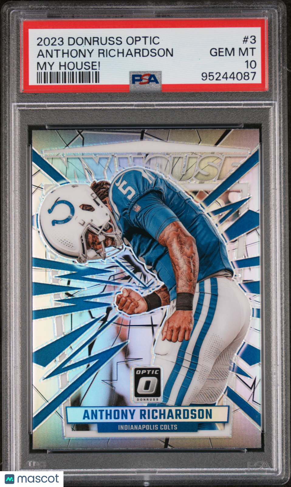 2023 Panini Donruss Optic My House! Anthony Richardson #3 PSA 10 - Graded Sports Cards