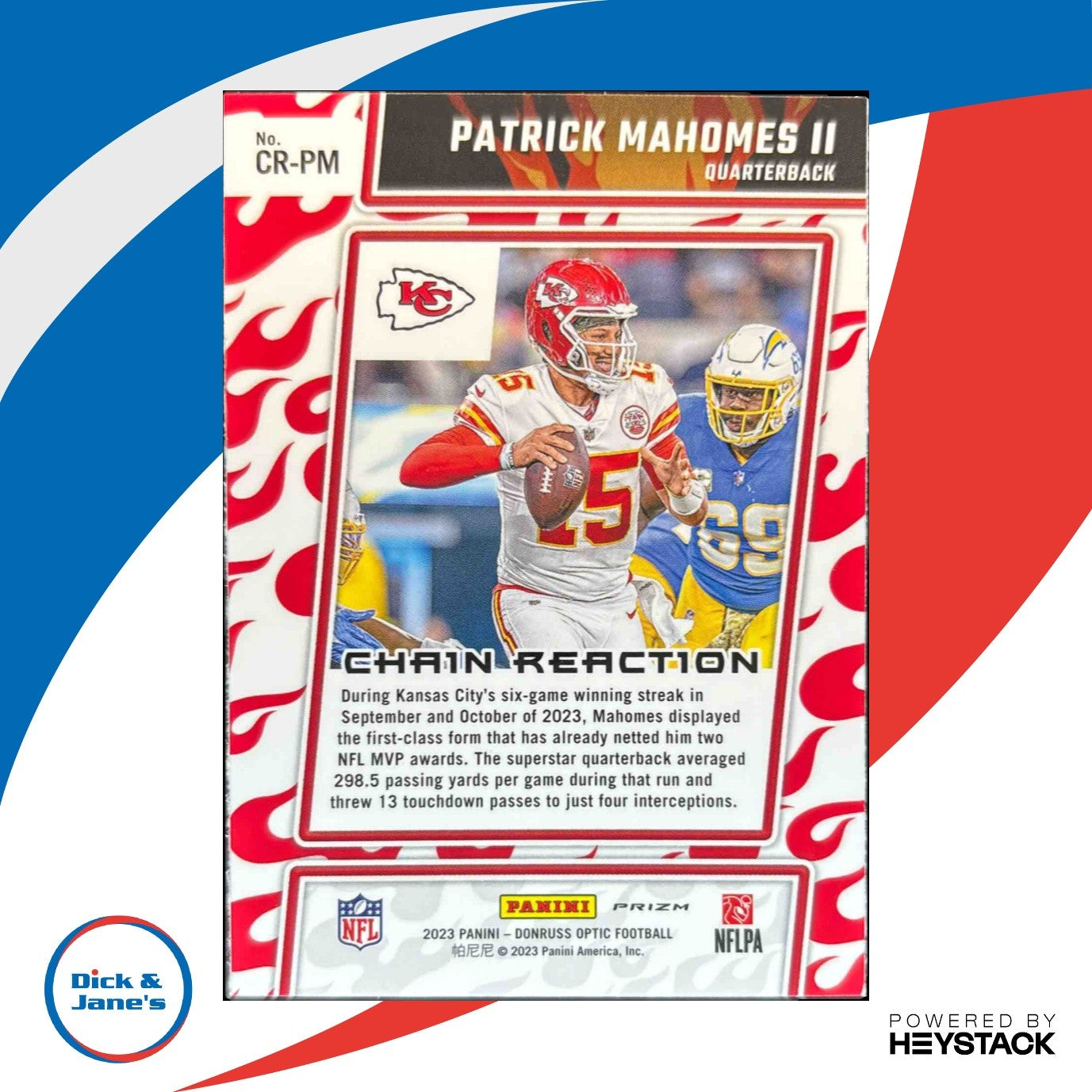 2023 Panini Donruss Optic Patrick Mahomes II Chain Reaction Kansas City Chiefs - Sports Cards