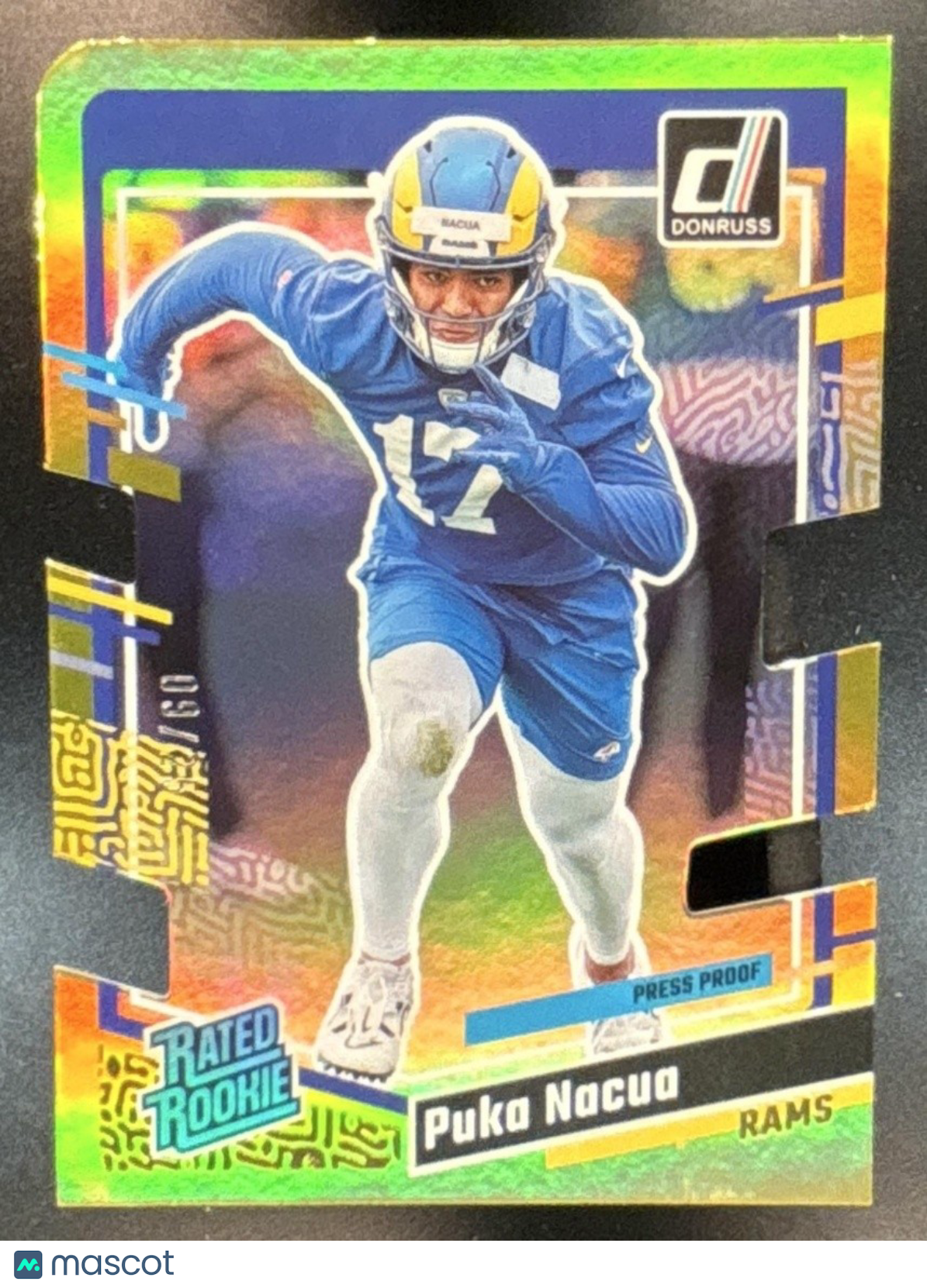 2023 Panini Donruss Puka Nacua Gold Die Cut /25 #357 RC Los Angeles Rams - Sports Cards