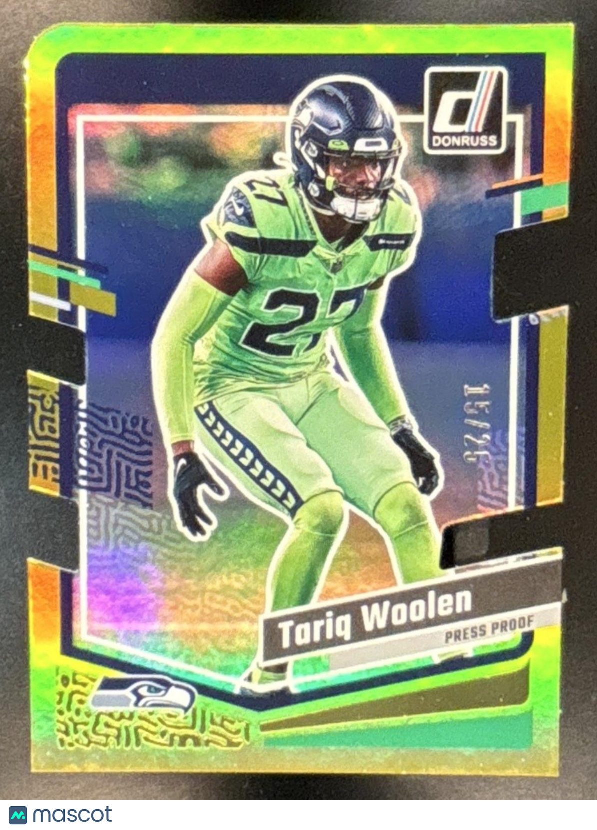 2023 Panini Donruss Tariq Woolen Press Proof Gold Die Cut /25 #263 Seahawks - Sports Cards