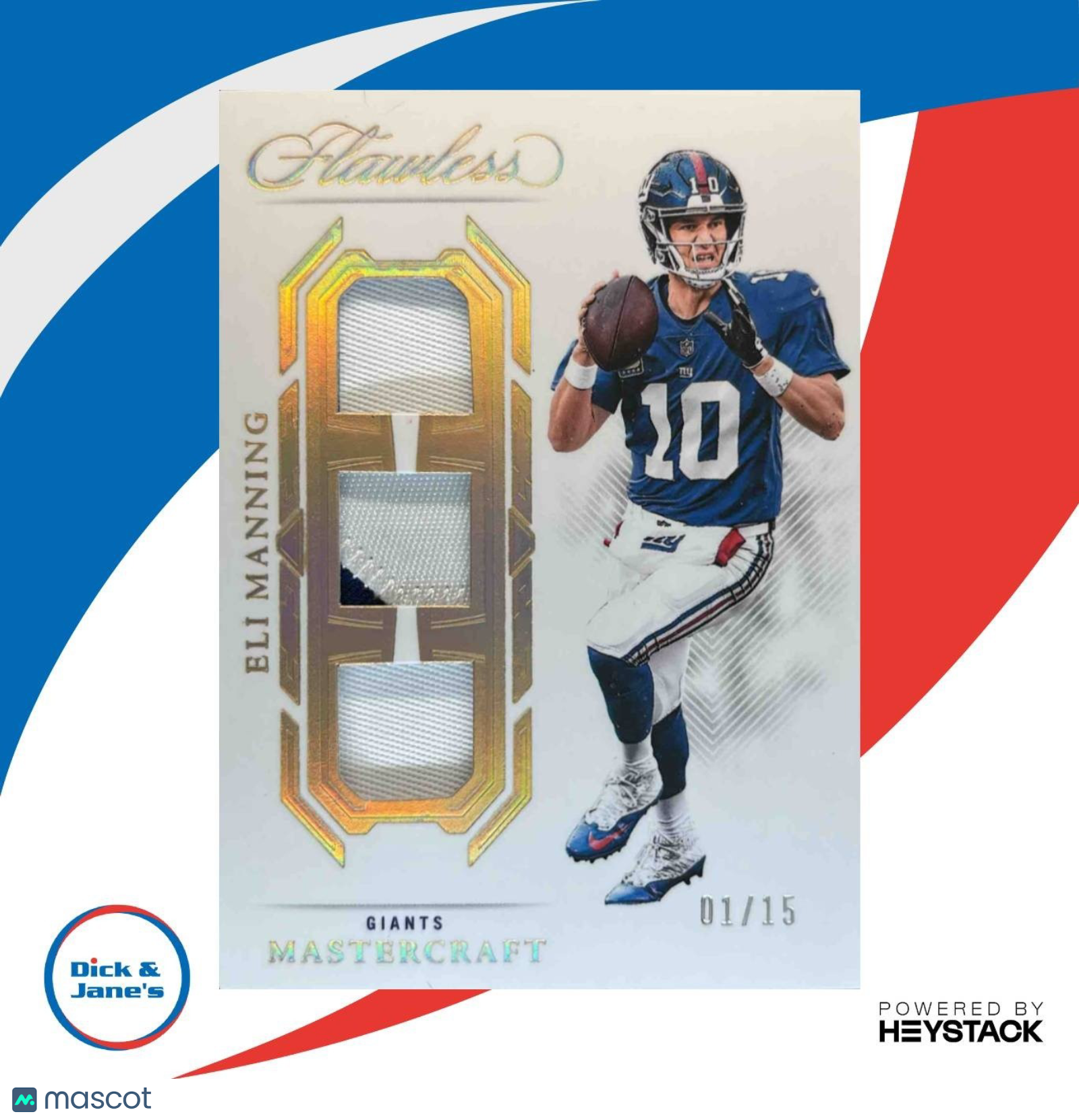 2023 Panini Flawless Eli Manning Mastercraft 1/15 #M-EMI MEM New York Giants - Sports Cards