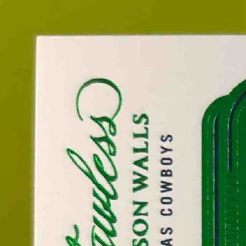 2023 Panini Flawless Everson Walls Patch Auto Emerald 1/5 MEM Dallas Cowboys - Sports Cards