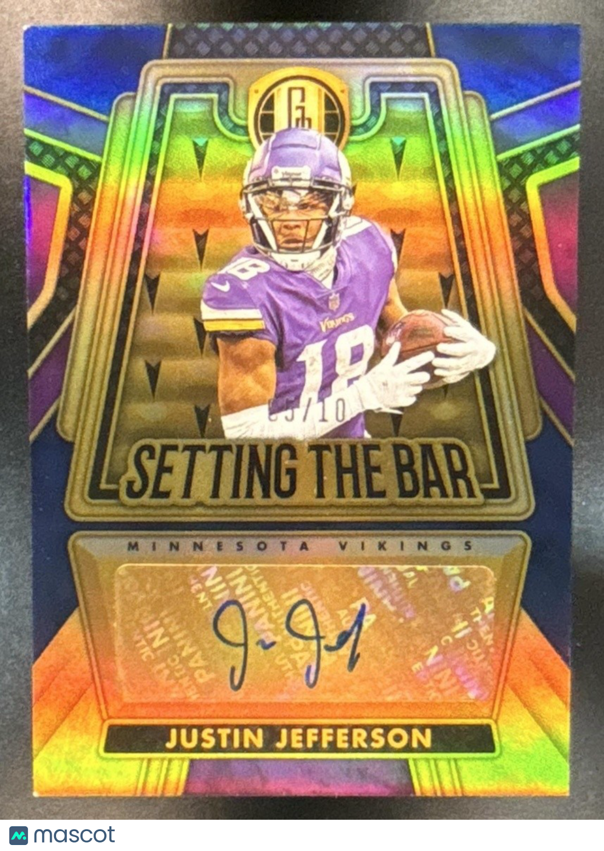 2023 Panini Gold Standard Justin Jefferson Setting the Bar Auto /10 Vikings - Sports Cards