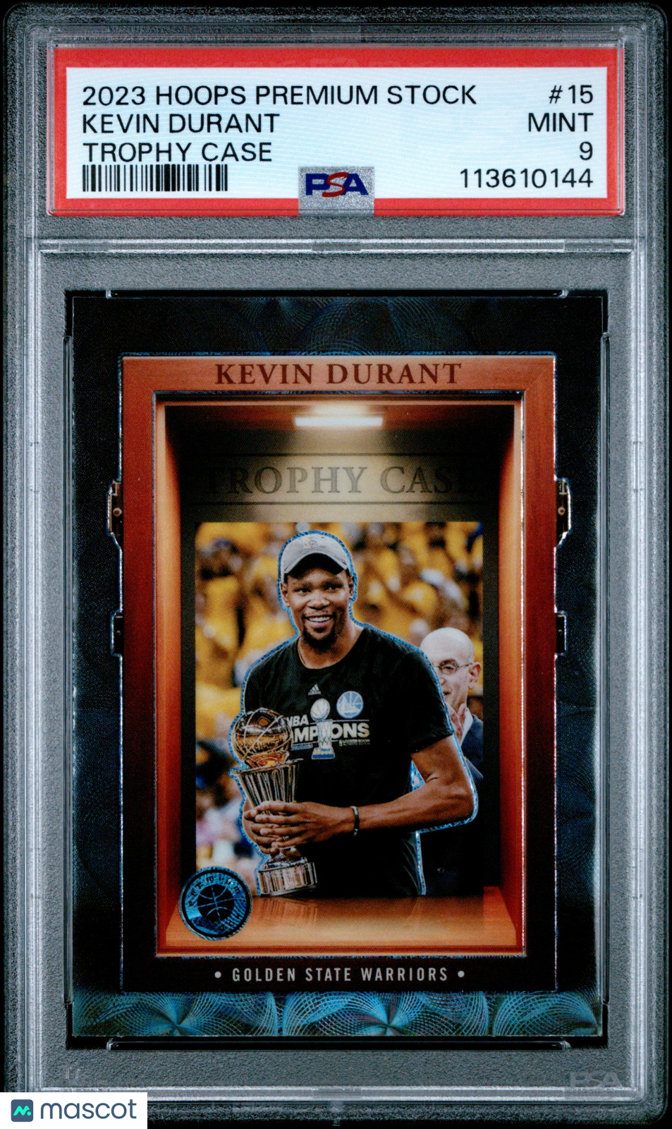 2023 Panini Hoops Premium Stock Trophy Case Kevin Durant #15 PSA 9 MINT Graded Sports Cards