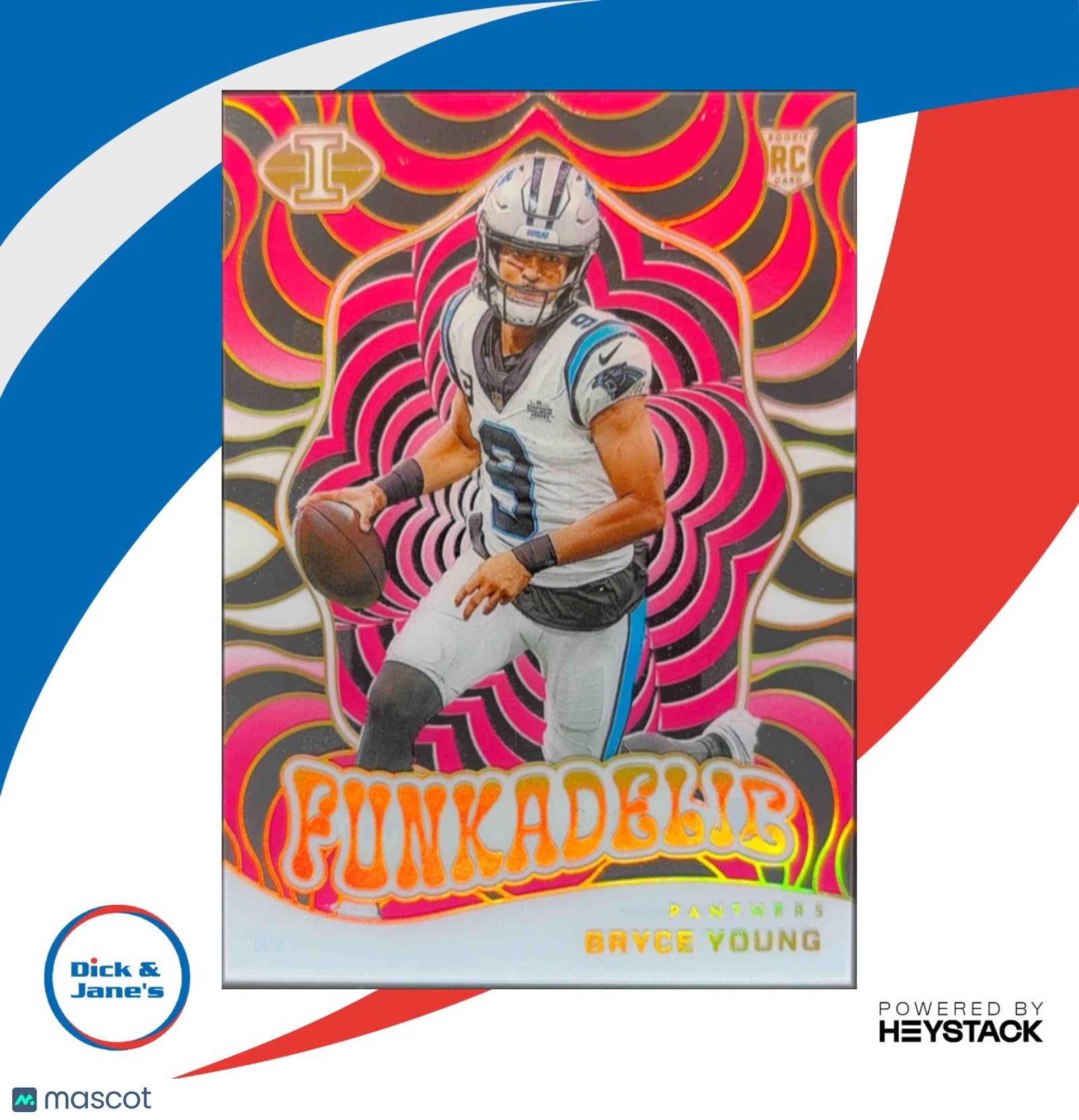 2023 Panini Illusions Bryce Young Funkadelic Pink 64/399 RC Carolina Panthers - Sports Cards