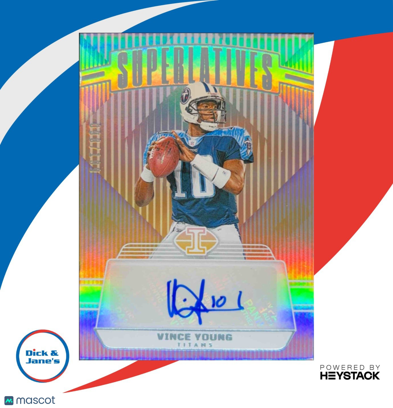 2023 Panini Illusions Vince Young Superlatives 098/199 Auto Tennessee Titans - Sports Cards