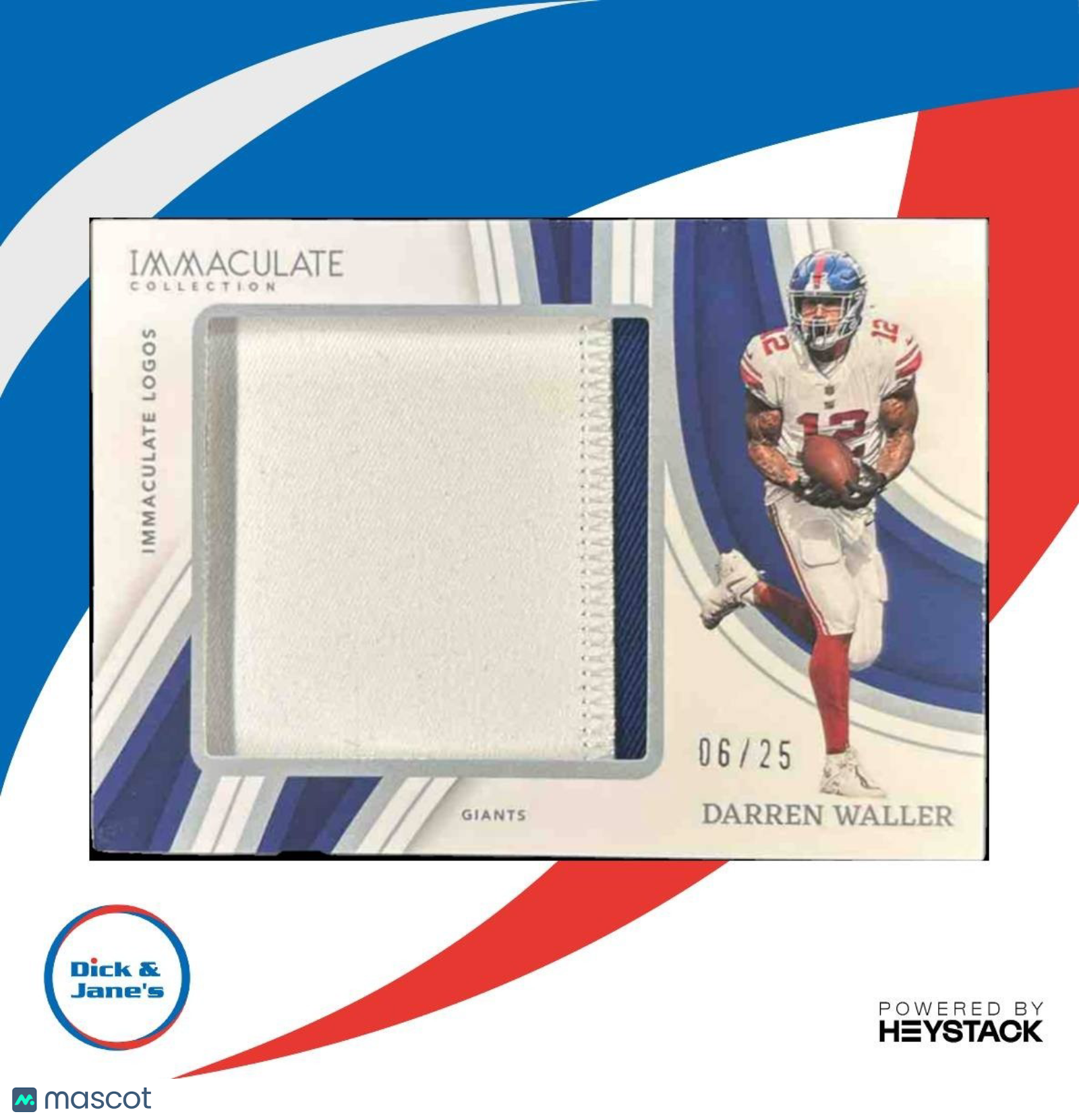 2023 Panini Immaculate Collection Darren Waller Numbers /25 MEM New York Giants - Sports Cards