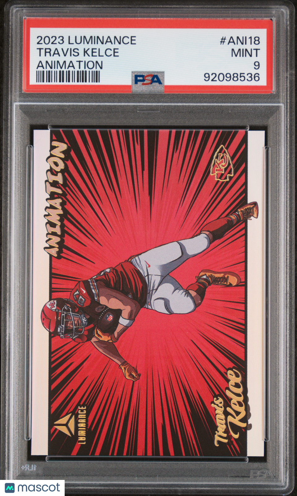2023 Panini Luminance Animation Travis Kelce #ANI18 PSA 9 - Graded Sports Cards