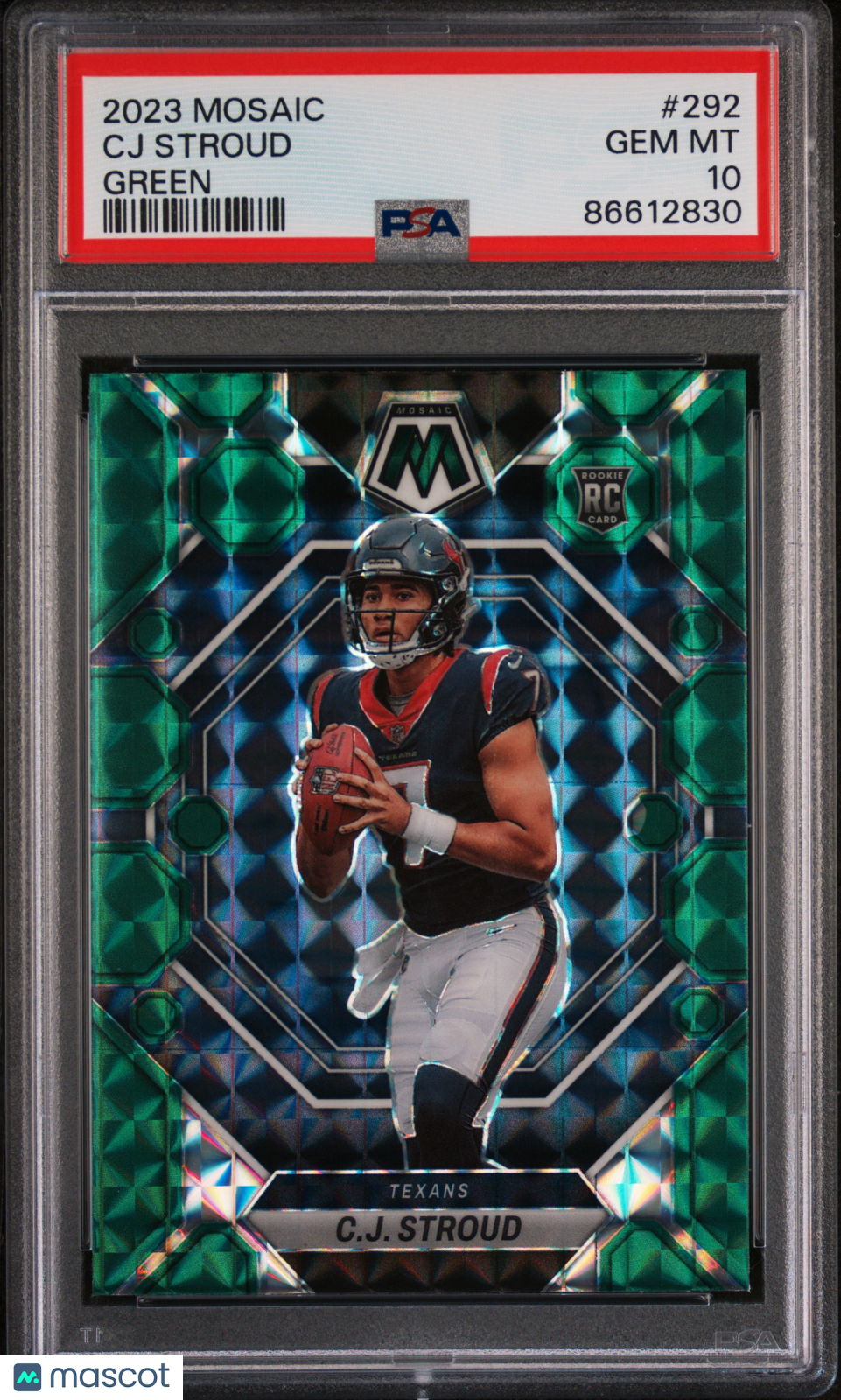 2023 Panini Mosaic CJ Stroud Green #292 PSA 10 - Graded Sports Cards