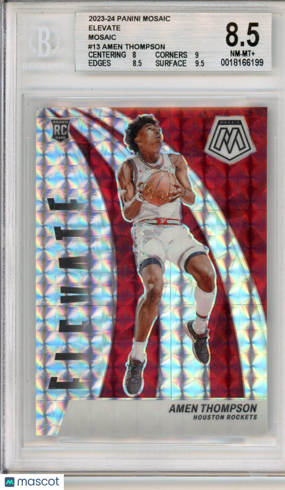 2023 Panini Mosaic Elevate Mosaic Amen Thompson Rookie BGS 8.5 Houston Rockets - Graded Sports Cards