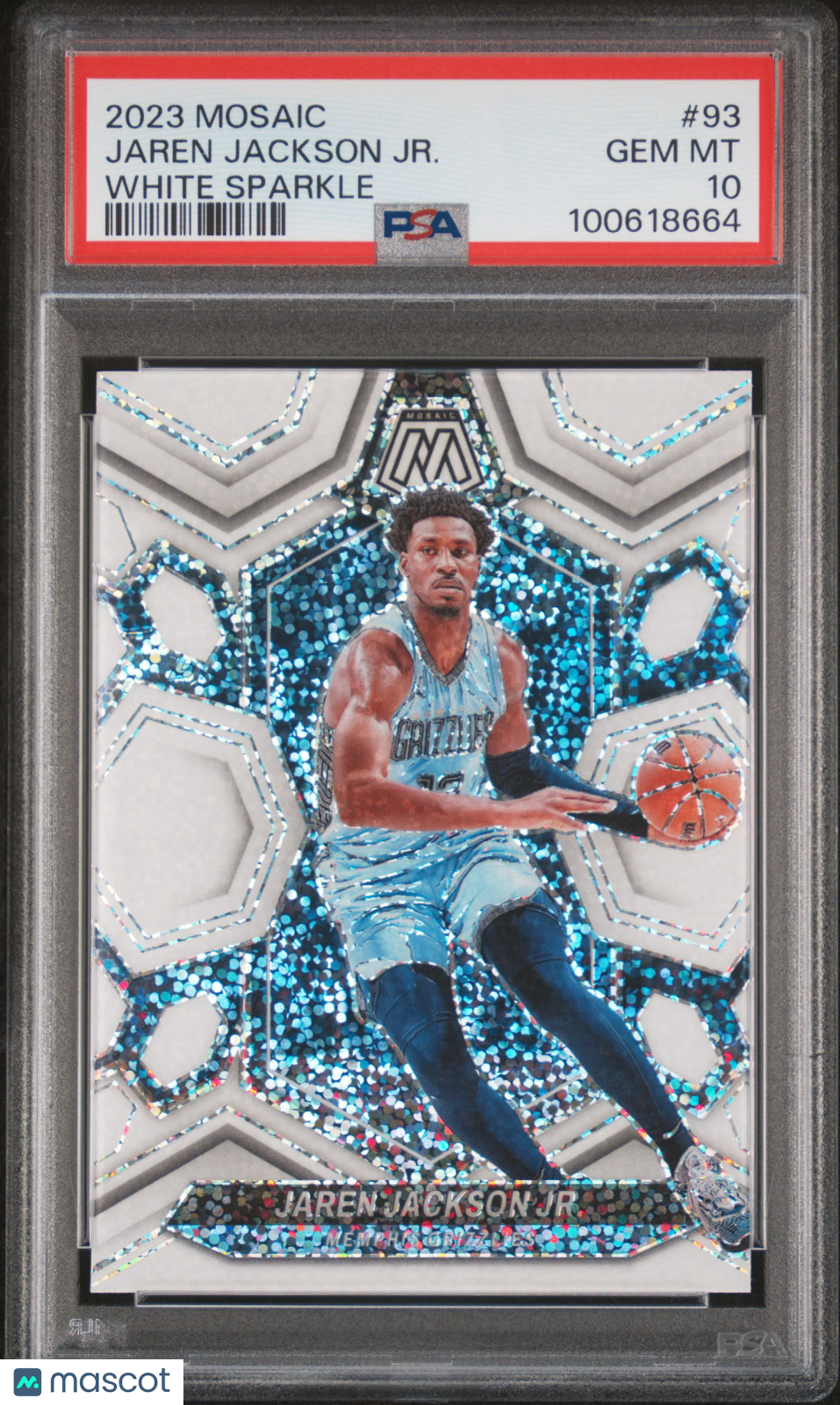 2023 Panini Mosaic Jaren Jackson Jr. White Sparkle #93 PSA 10 Memphis Grizzlies - Graded Sports Cards