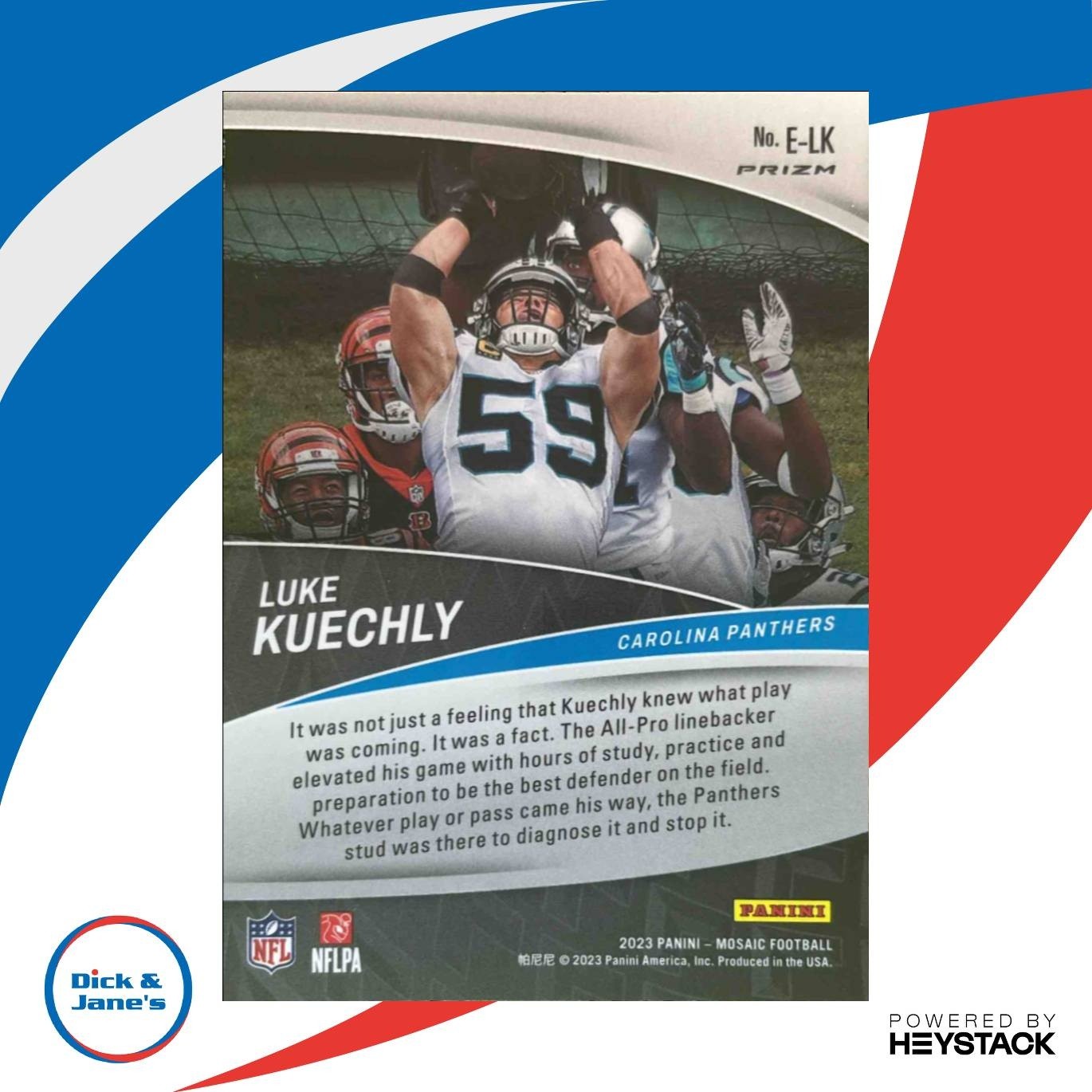 2023 Panini Mosaic Luke Kuechly Elevate Genesis #E-LK Carolina Panthers - Sports Cards