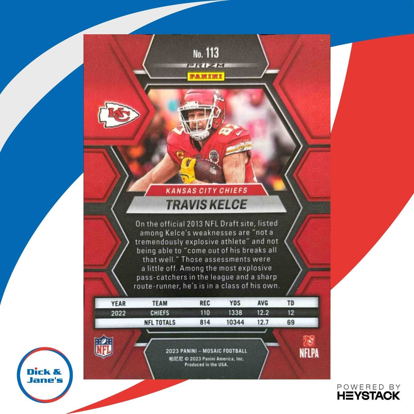 2023 Panini Mosaic Travis Kelce Camo Pink #113 Kansas City Chiefs - Sports Cards