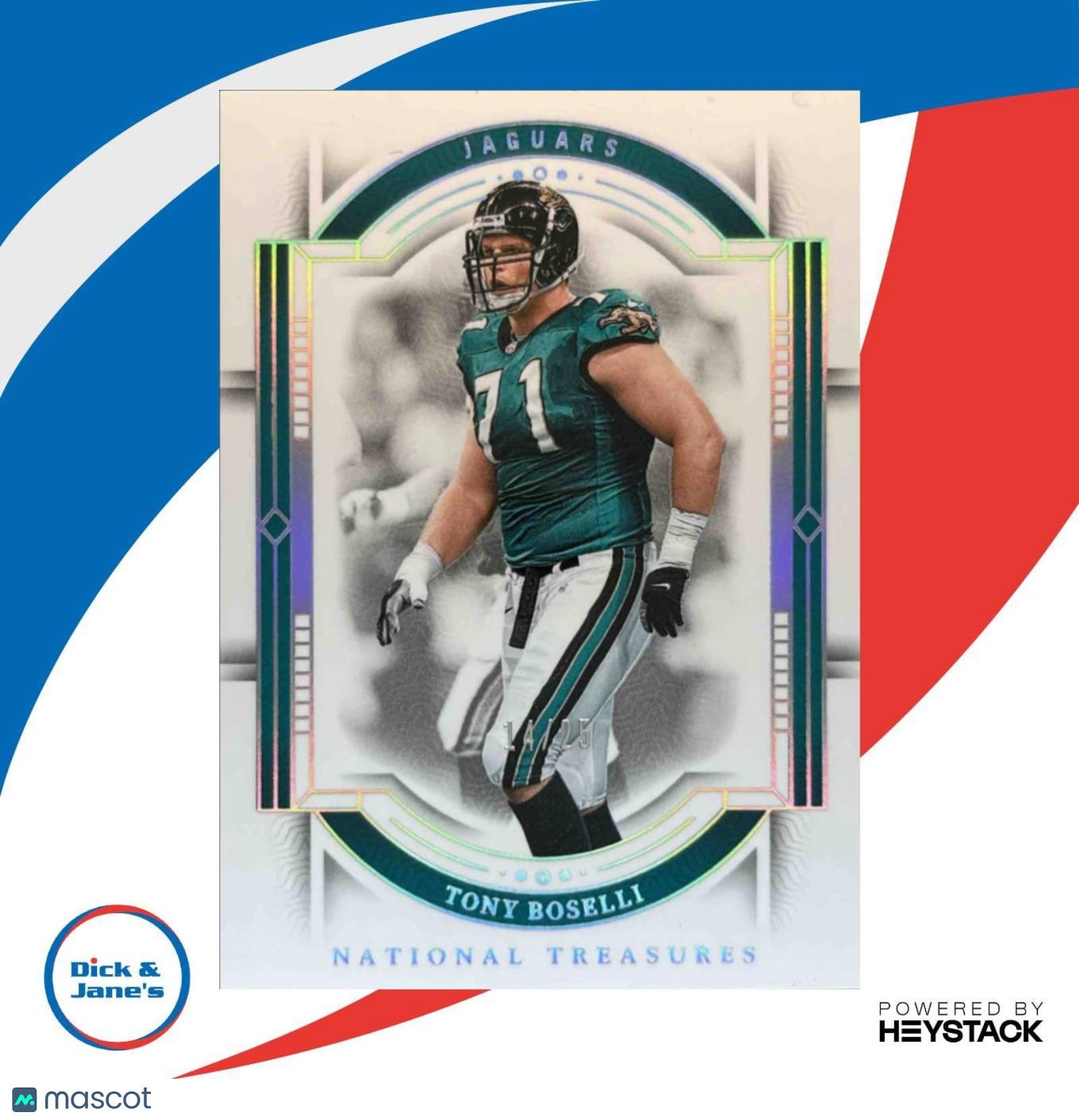 2023 Panini National Treasures Tony Boselli 14/99 #46 Jacksonville Jaguars - Sports Cards