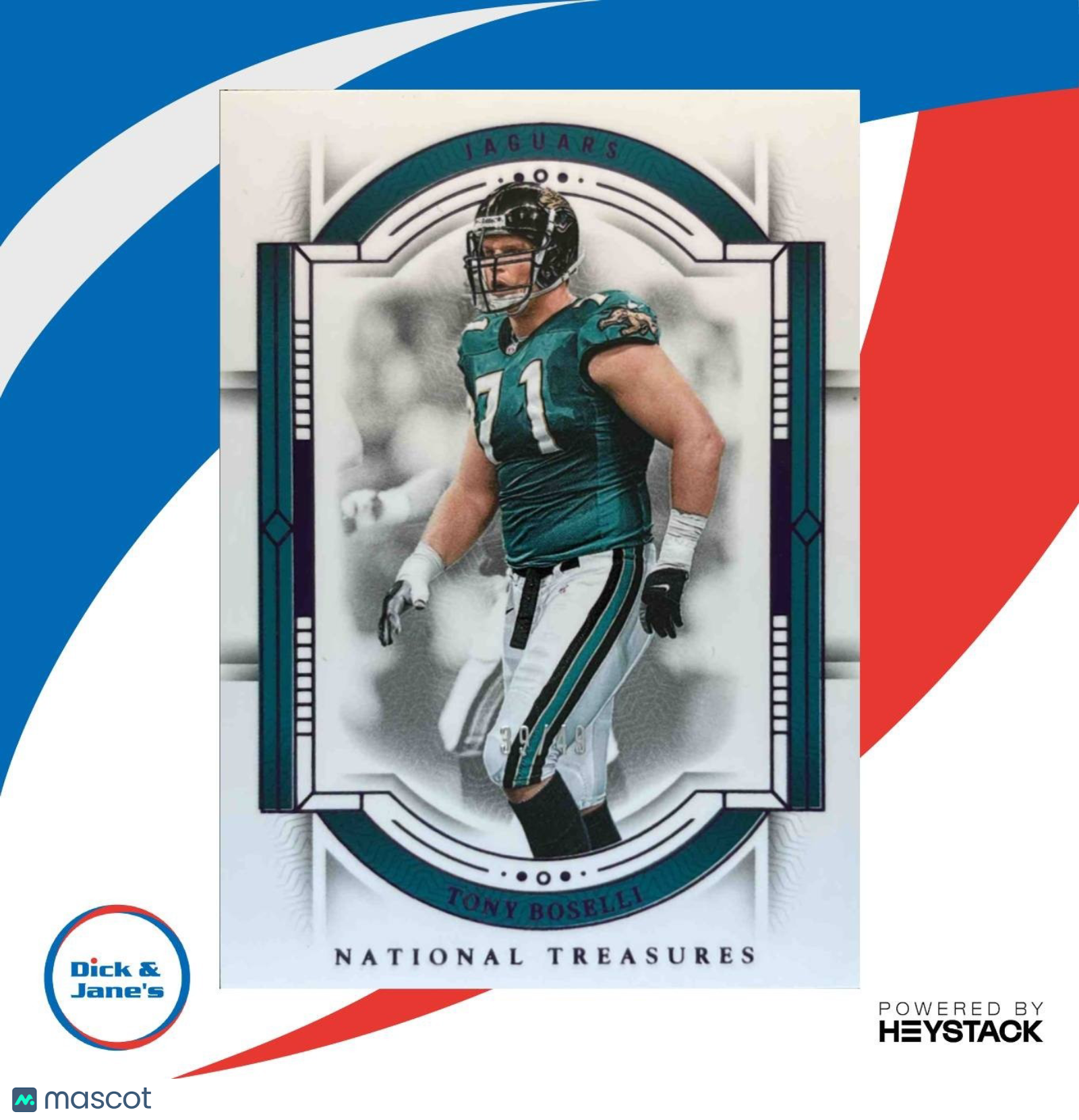 2023 Panini National Treasures Tony Boselli /49 #46 Jacksonville Jaguars - Sports Cards
