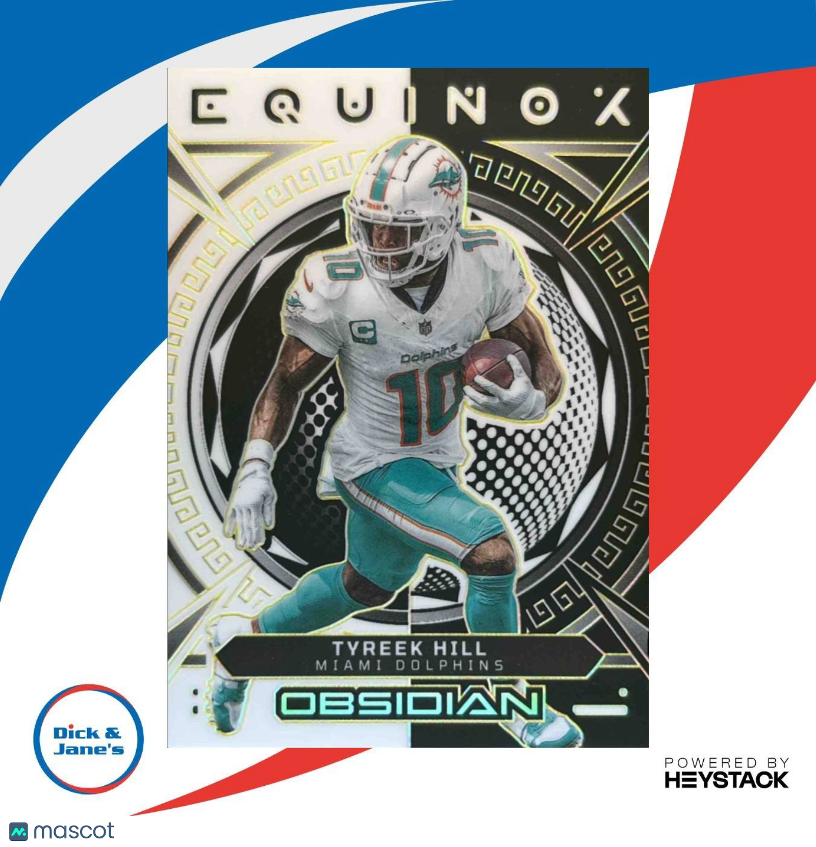 2023 Panini Obsidian Tyreek Hill Equinox Electric Etch Yellow /25 #16 Dolphins - Sports Cards
