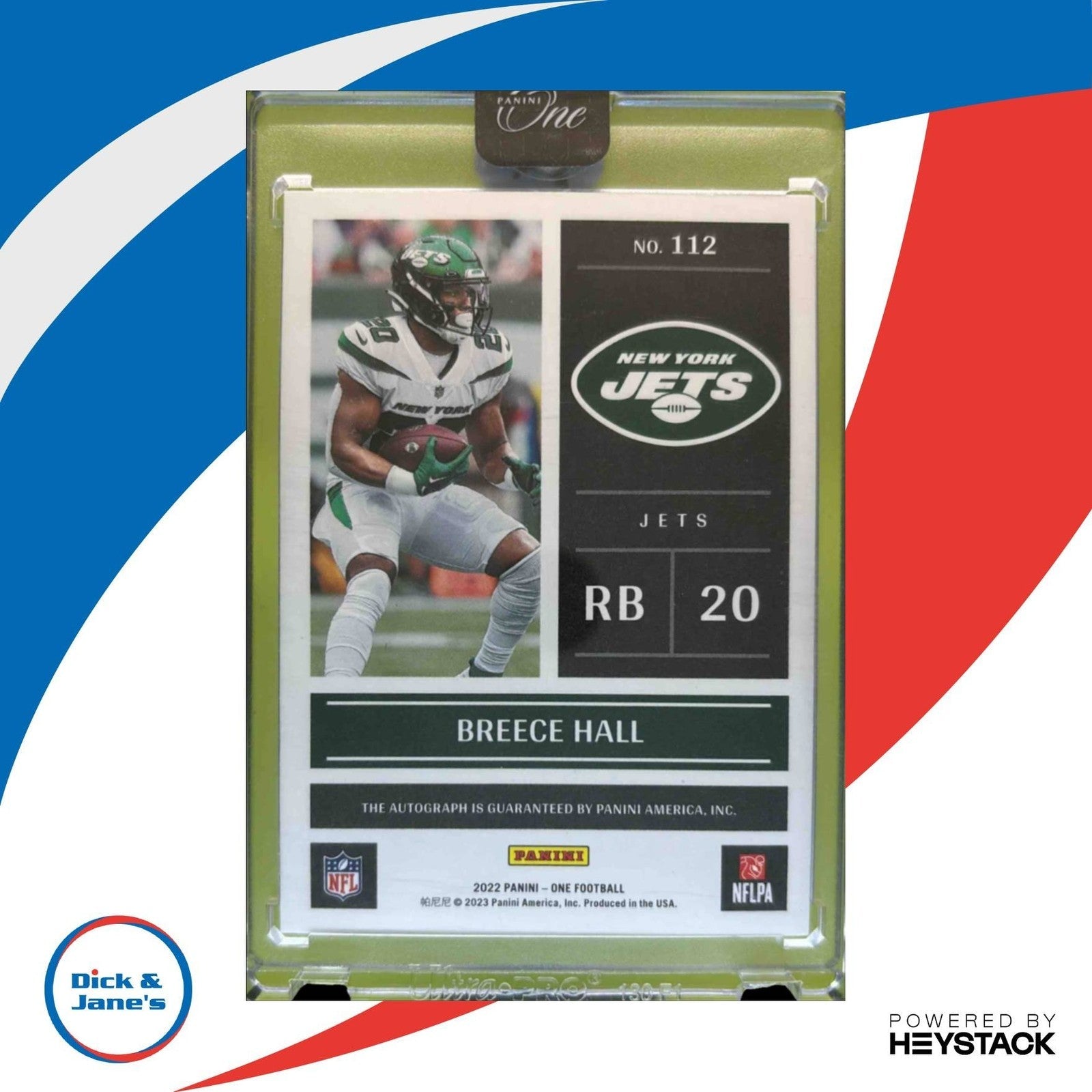 2023 Panini One Breece Hall 2022 Day Auto 44/99 #112