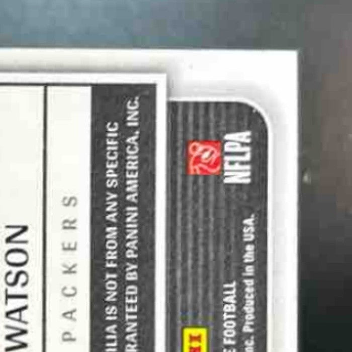 2023 Panini One Christian Watson 2022 Premium Rookie Patch Auto /25 MEM Packers - Sports Cards