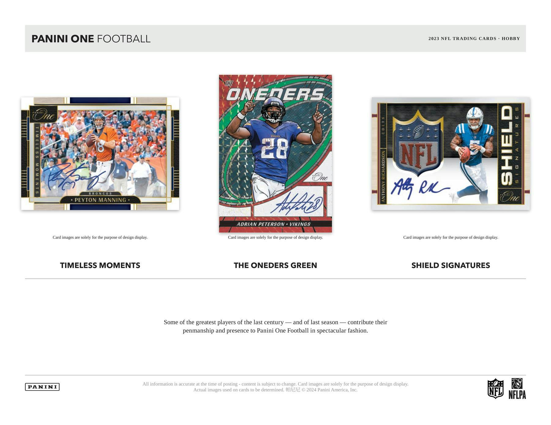 2023 Panini One Football Hobby Box (1 Auto or Mem) - NFL Hobby Box