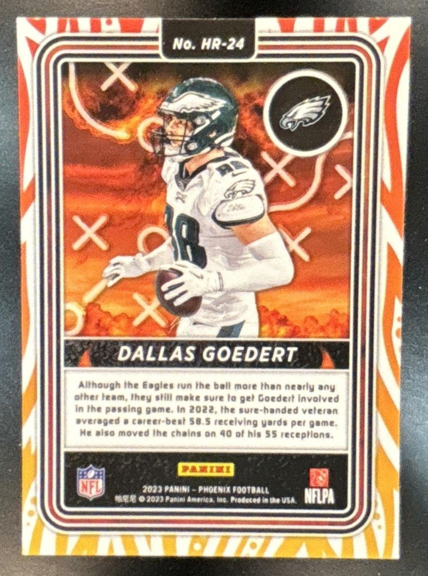 2023 Panini Phoenix Dallas Goedert Hot Routes Silver Seismic #HR-24 Eagles - Sports Cards