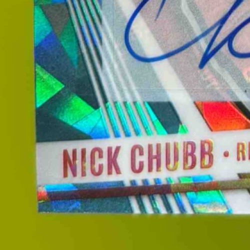 2023 Panini Phoenix Nick Chubb Auto Blue Ice 23/25 #49b SP VAR Cleveland Browns - Sports Cards