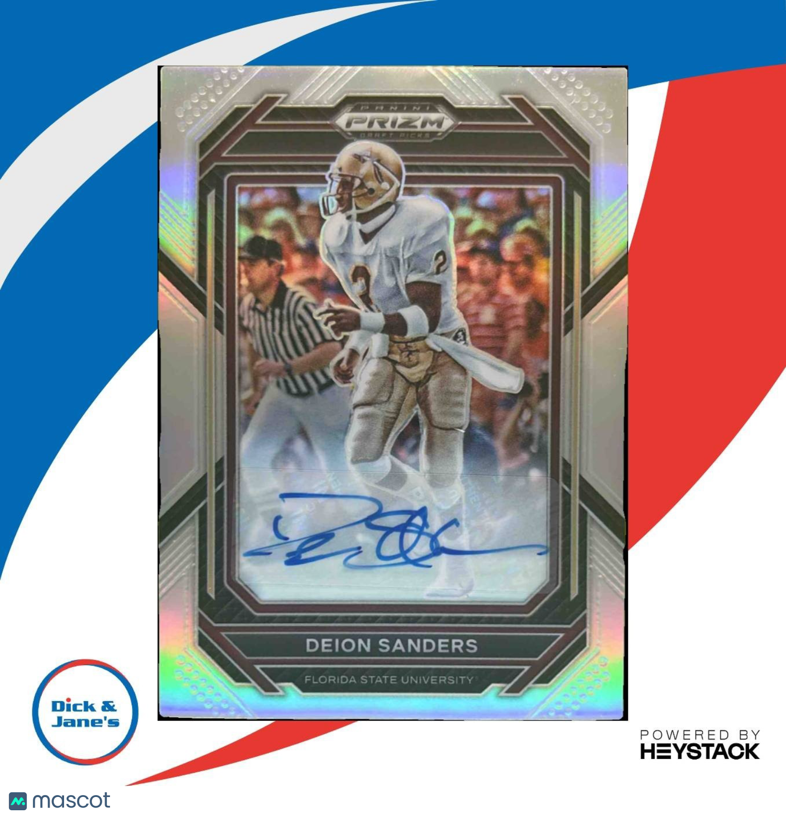 2023 Panini Prizm Draft Picks Deion Sanders Prizms Silver Auto #28 Seminoles - Sports Cards