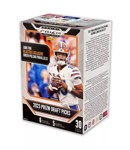 2023 Panini Prizm Draft Picks Football Blaster Box (1 Silver + Green Pulsars!) - NFL Blaster