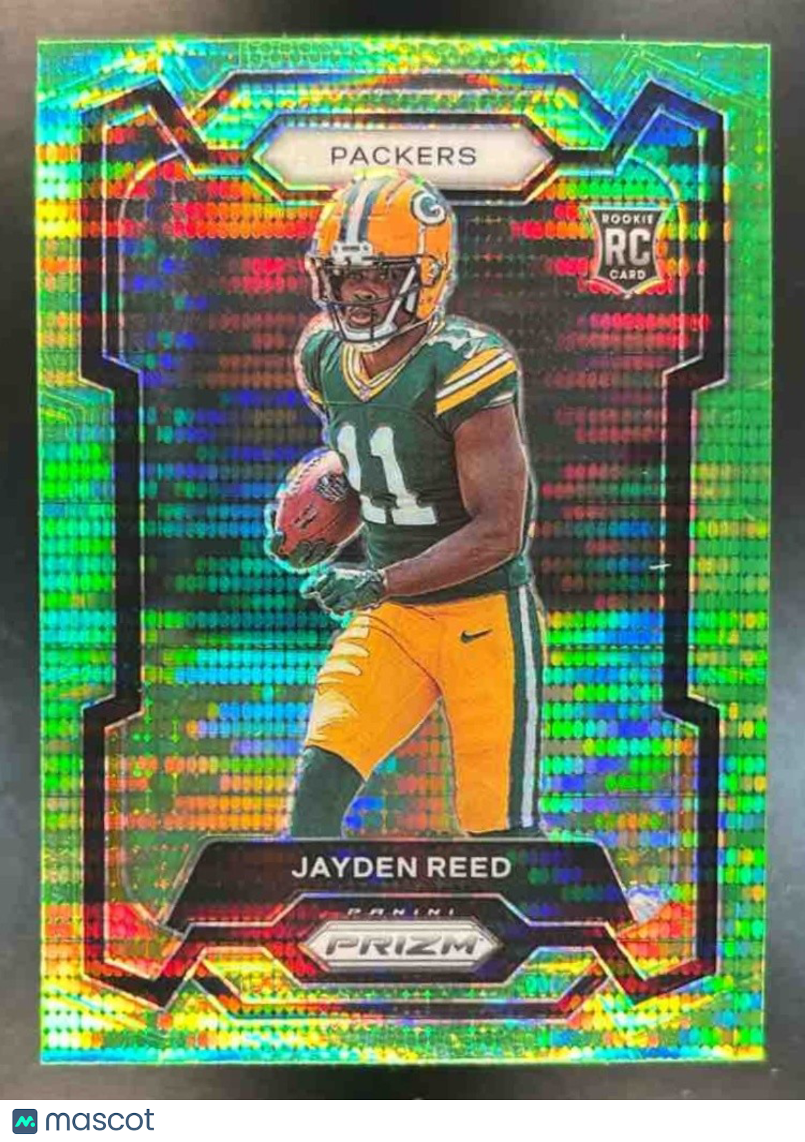 2023 Panini Prizm Jayden Reed Neon Green Pulsar #334 RC Bay Packers - Sports Cards