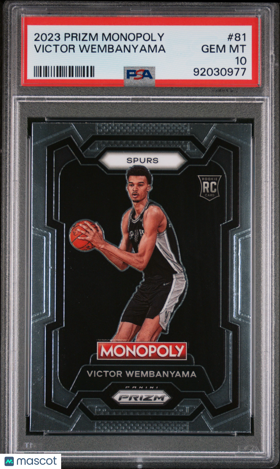 2023 Panini Prizm Monopoly Victor Wembanyama Rookie PSA 10 San Antonio Spurs - Graded Sports Cards